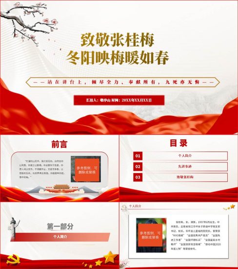 【附稿】张桂梅先进事迹介绍精神学习党课课件_党课ppt_党课课件_党课讲稿_党课材料_纵横材料网