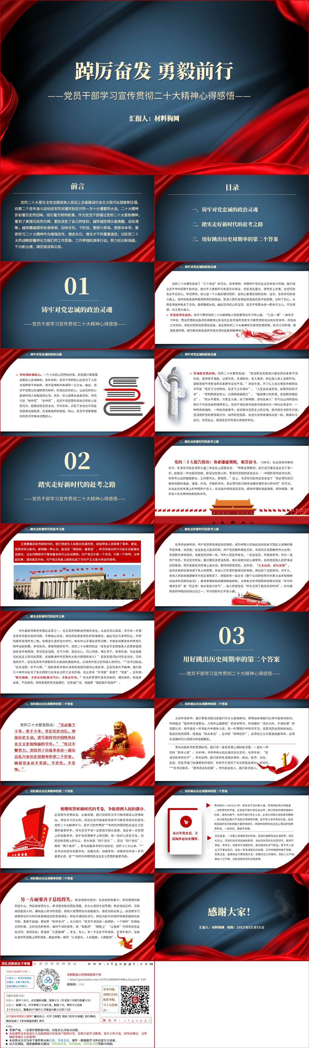 学习宣传贯彻二十大精神踔厉奋发心得体会感想ppt课件