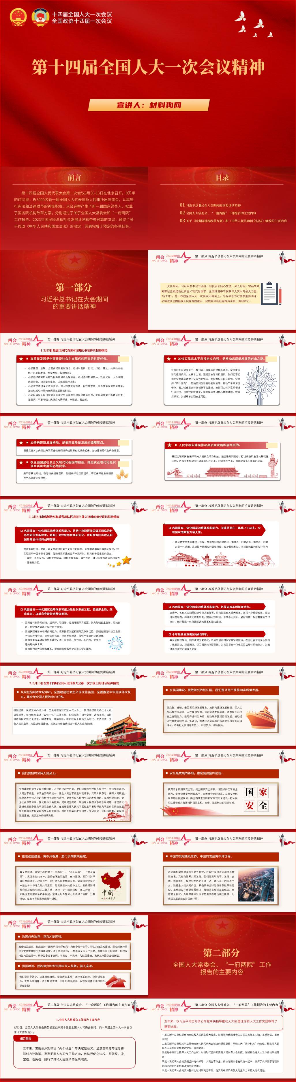 学习贯彻宣讲第十四届全国人大一次会议精神ppt课件