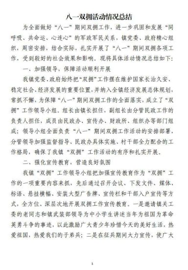 2023年八一建军节双拥活动情况总结_党课ppt_党课课件_党课讲稿_党课材料_纵横材料网
