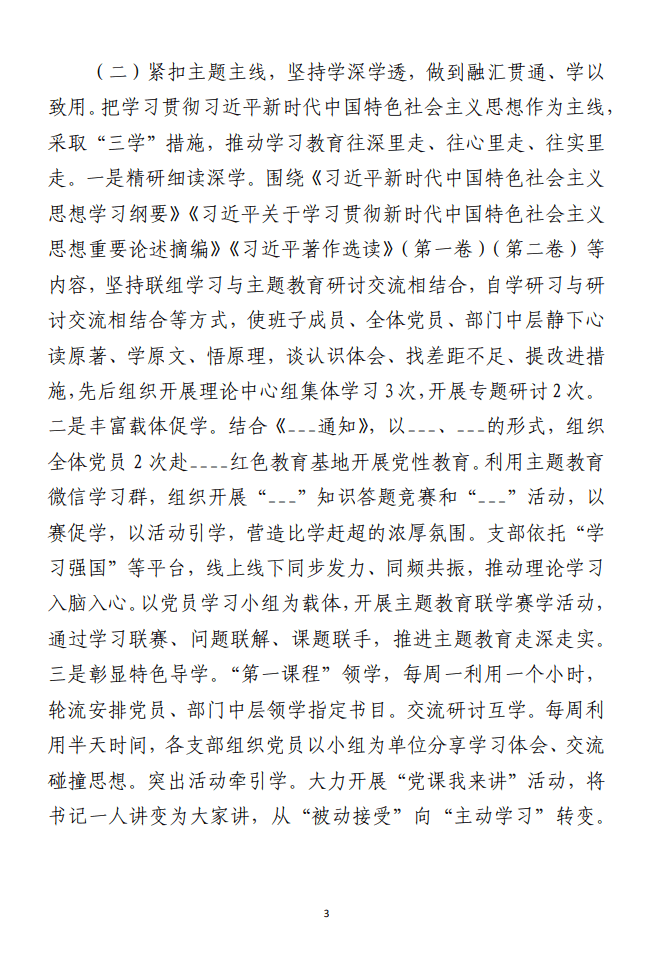 2023年主题教育自查评估总结报告