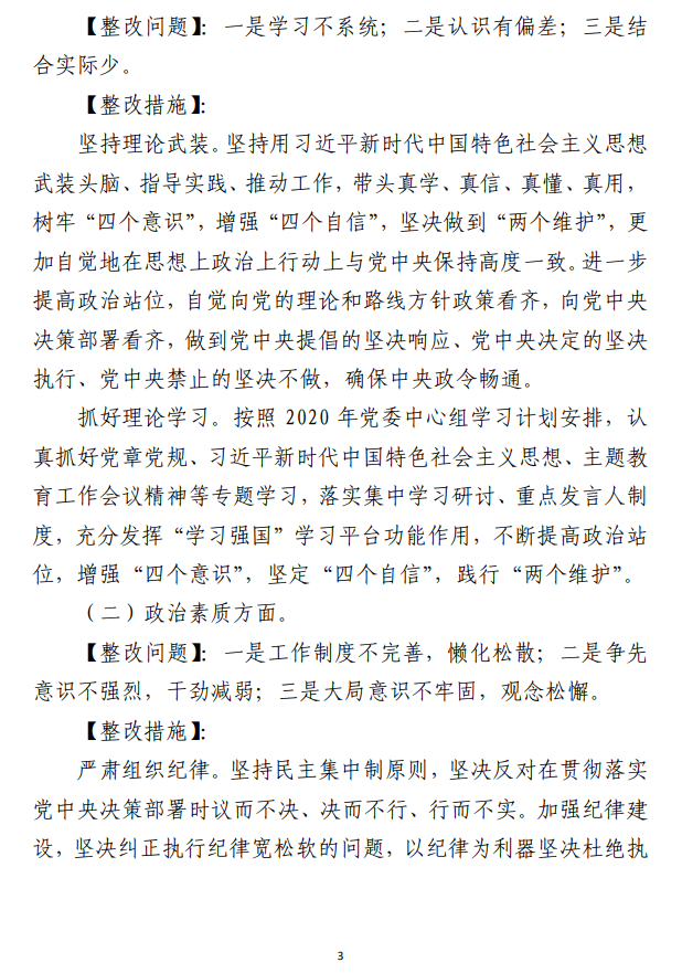 2023年主题教育专题党委民主生活会 问题整改实施方案范文参考