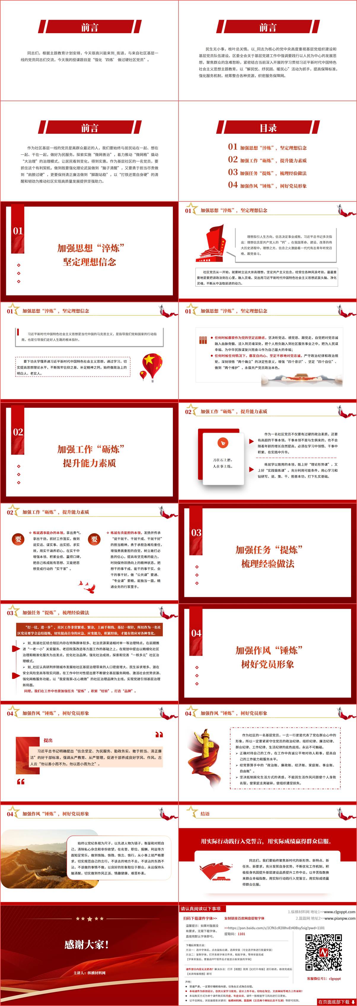 图片[2]_附稿|强化“四炼” 做过硬社区党员支部专题党课辅导ppt课件_党课ppt_党课课件_党课讲稿_党课材料_纵横材料网