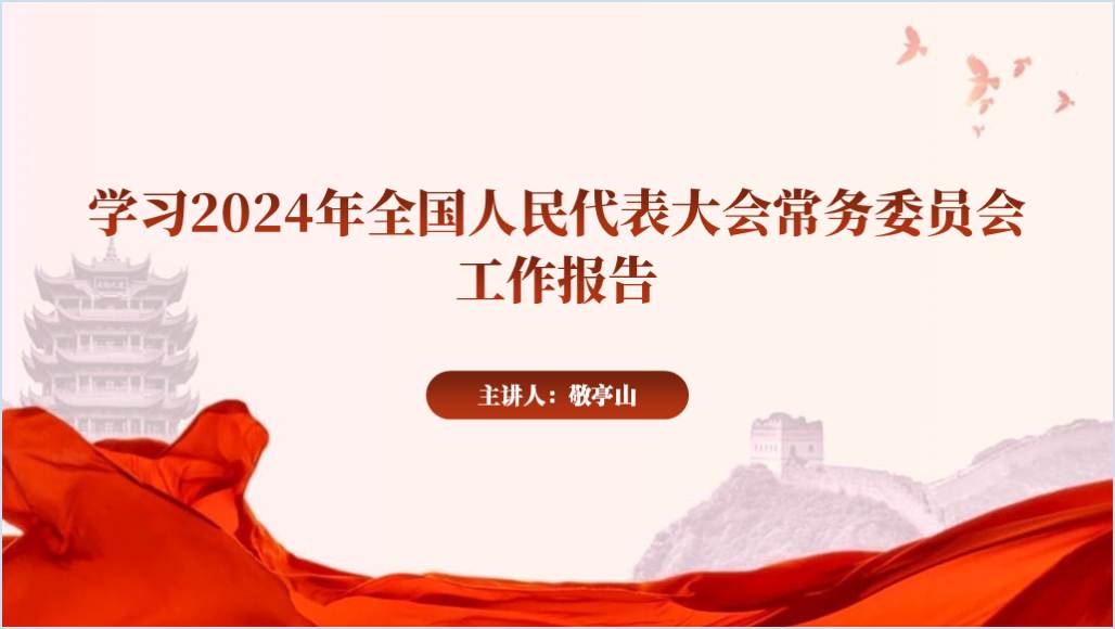 学习2024年全国人民代表大会常务委员会工作报告精神