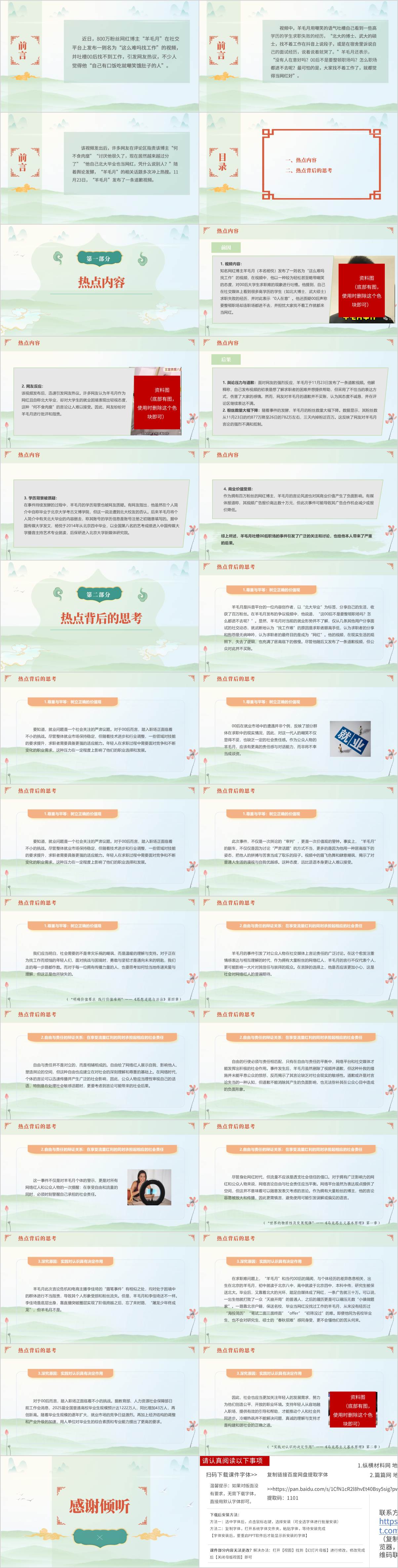 “羊毛月”事件关于大学生职业规划的思考思政课ppt课件