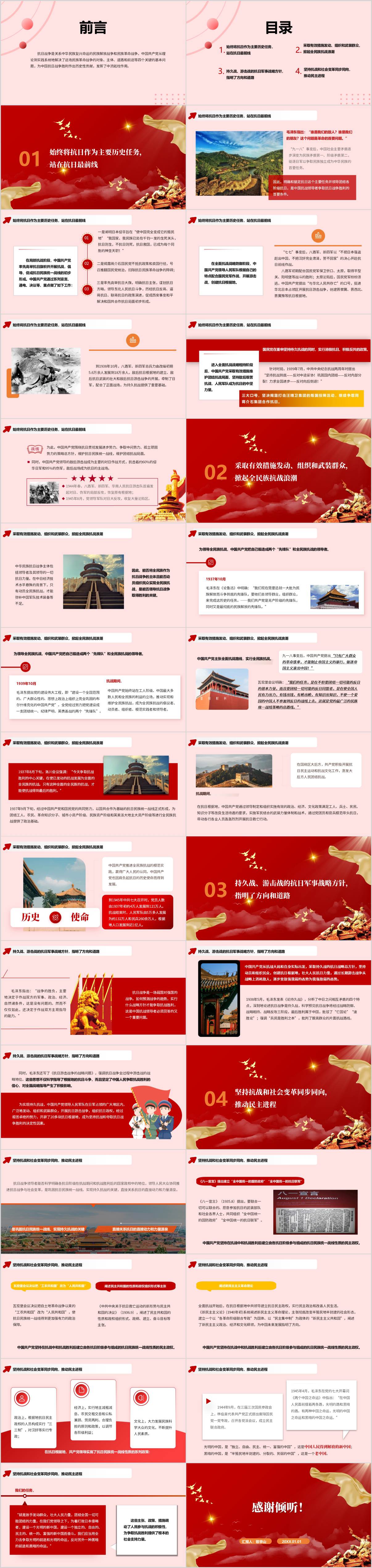 学习党对抗日战争胜利的历史性贡献主题团课课件