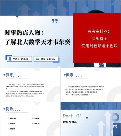 附稿|了解北大数学天才韦东奕时事热点主题班会PPT课件_党课ppt_党课课件_党课讲稿_党课材料_纵横材料网