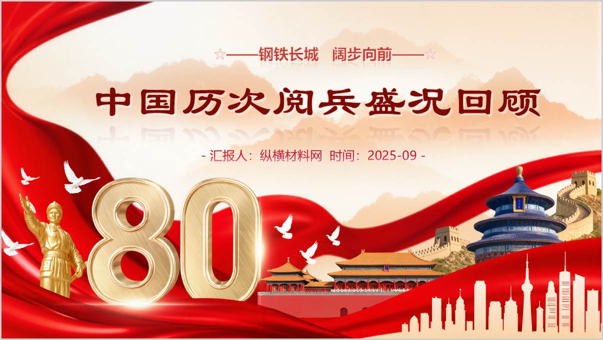中国历次阅兵回顾主题班会ppt课件