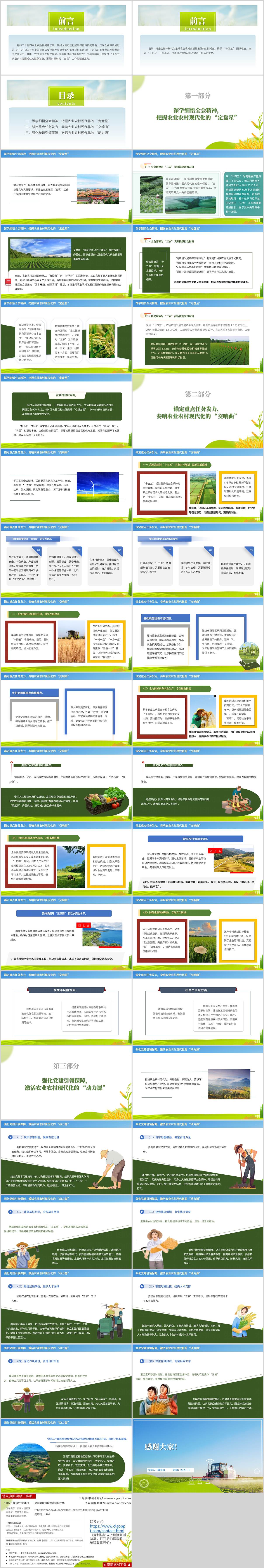 以二十届四中全会精神引领做好三农工作主题党课ppt模板