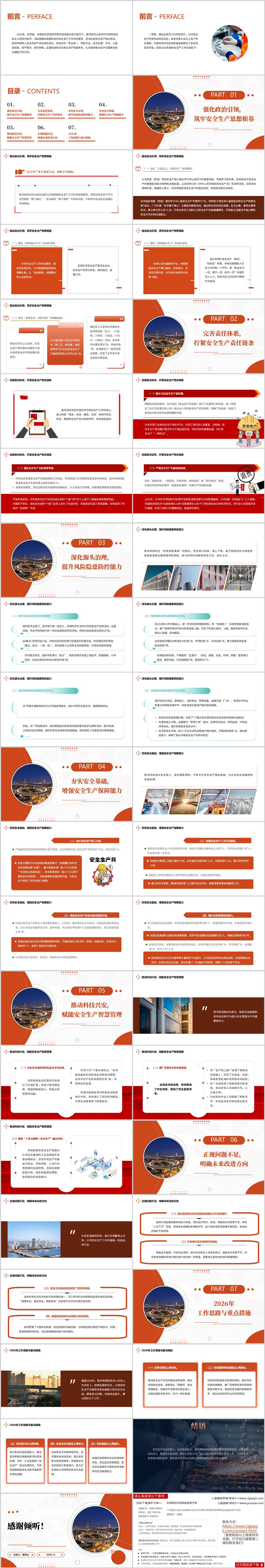 2025年国企安全生产总结PPT模板下载