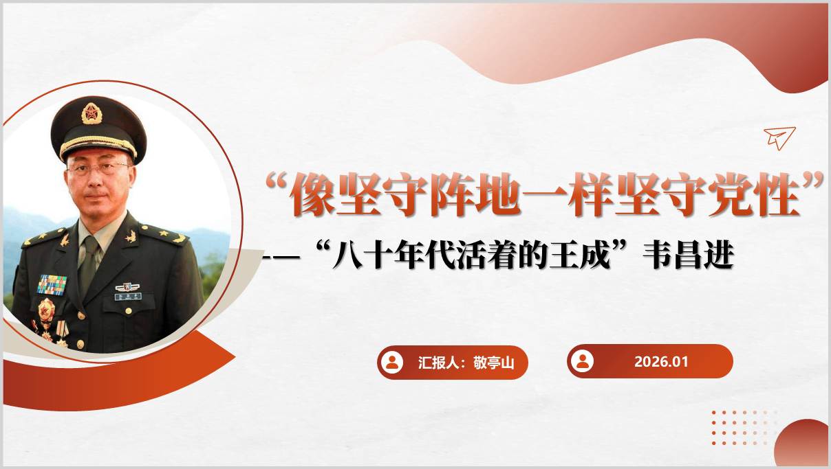 韦昌进英雄事迹简介ppt模板