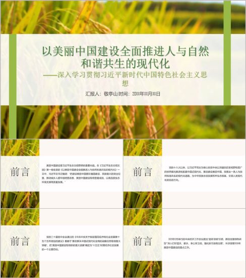 附稿|人与自然和谐共生现代化美丽中国建设主题党课PPT课件_党课ppt_党课课件_党课讲稿_党课材料_纵横材料网