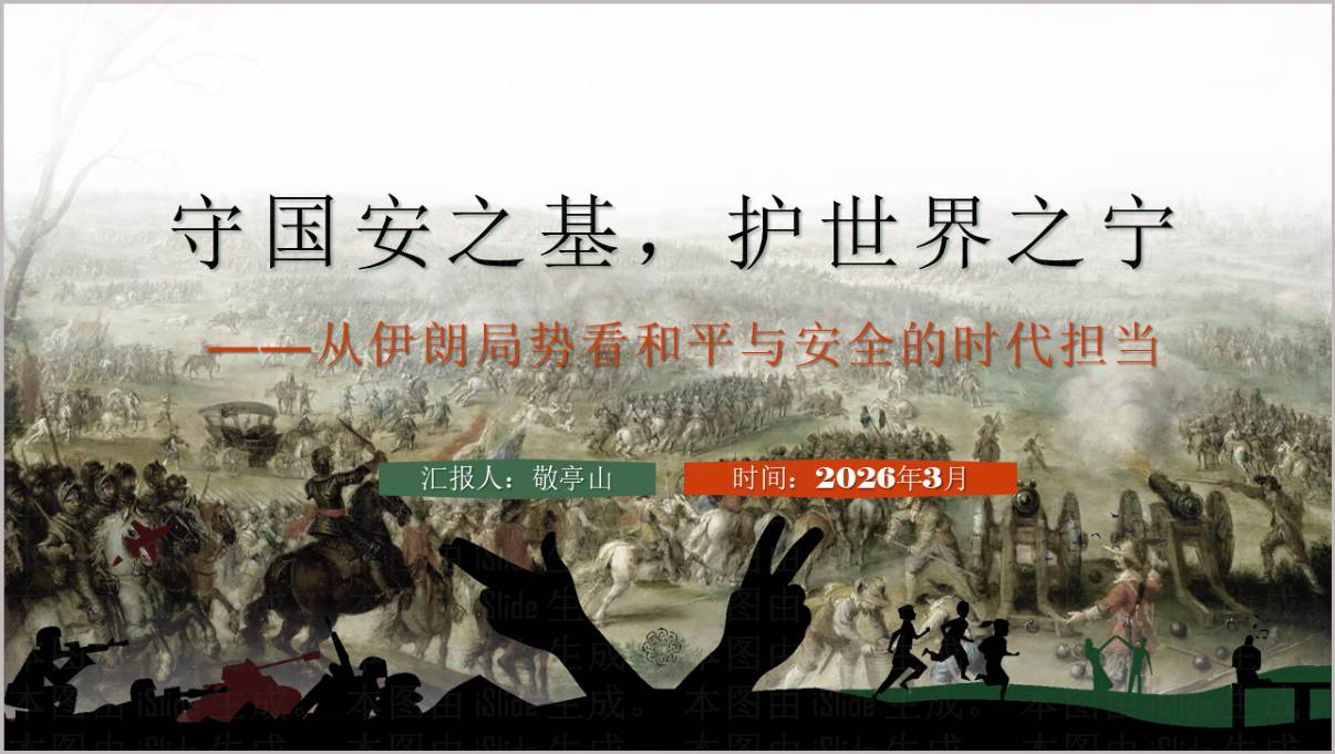 当前伊朗局势与世界和平安全格局下时代担当形势与政策PPT