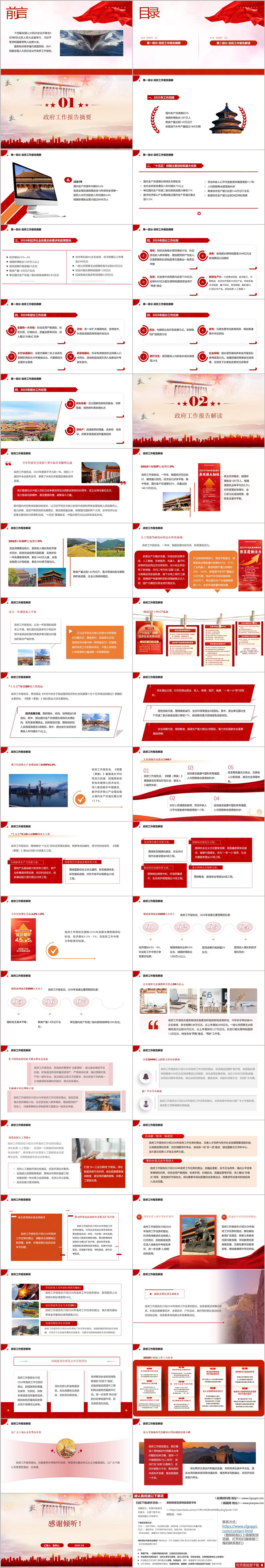 学习解读政府工作报告学习2026年全国两会精神ppt课件模板