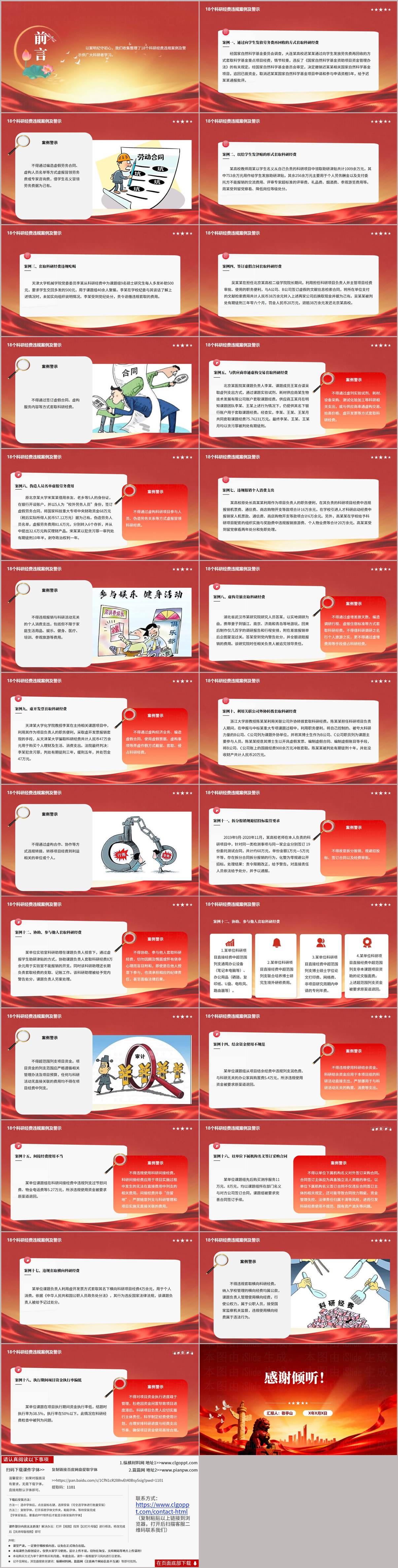 高校科研经费违规警示案例课件PPT高校财务廉洁教育专题PPT