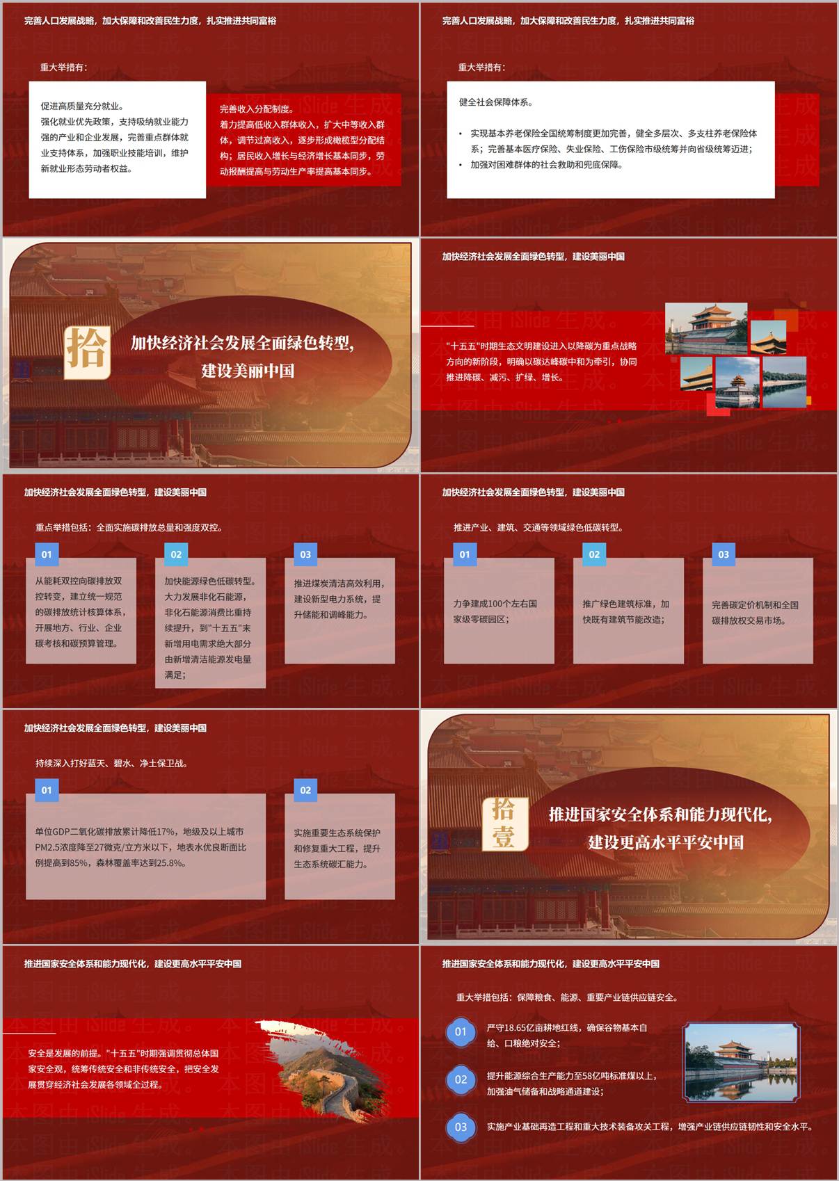 十五五规划落实宣讲幻灯片课件内容页预览六