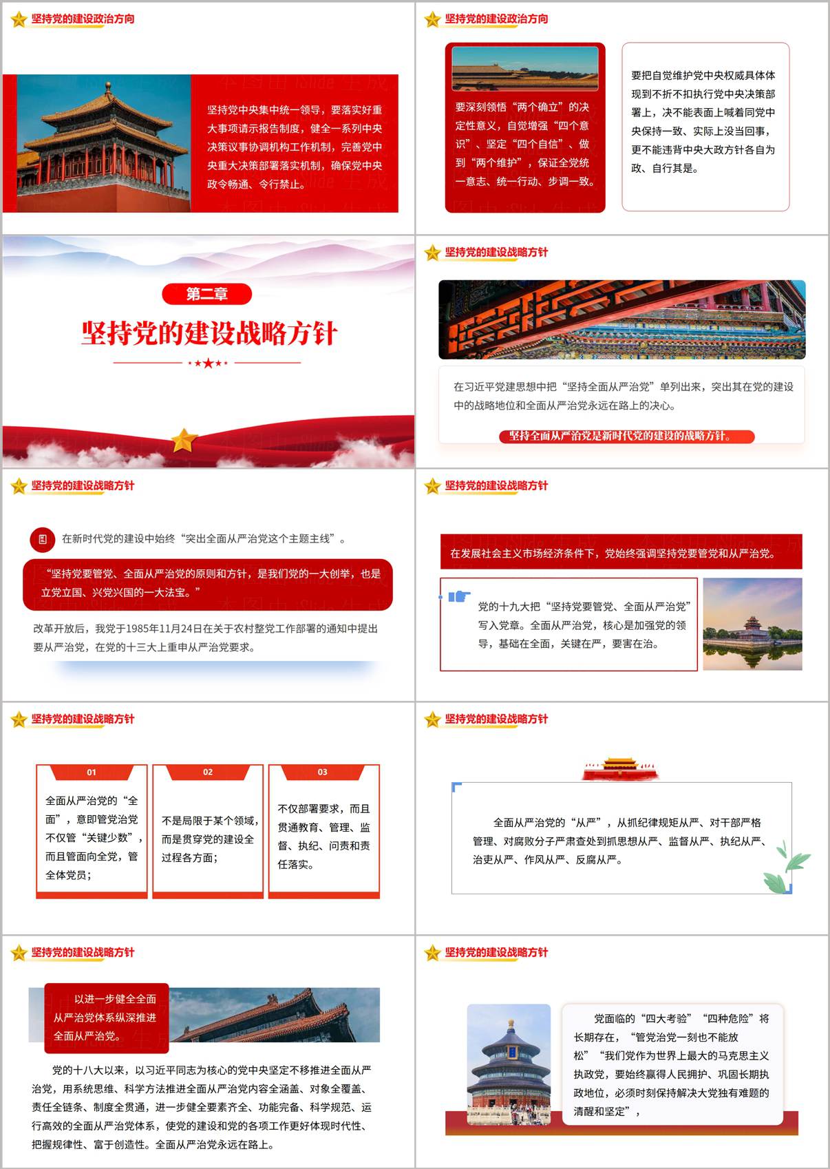 党建思想学习专题党课PPT内容预览图第2页
