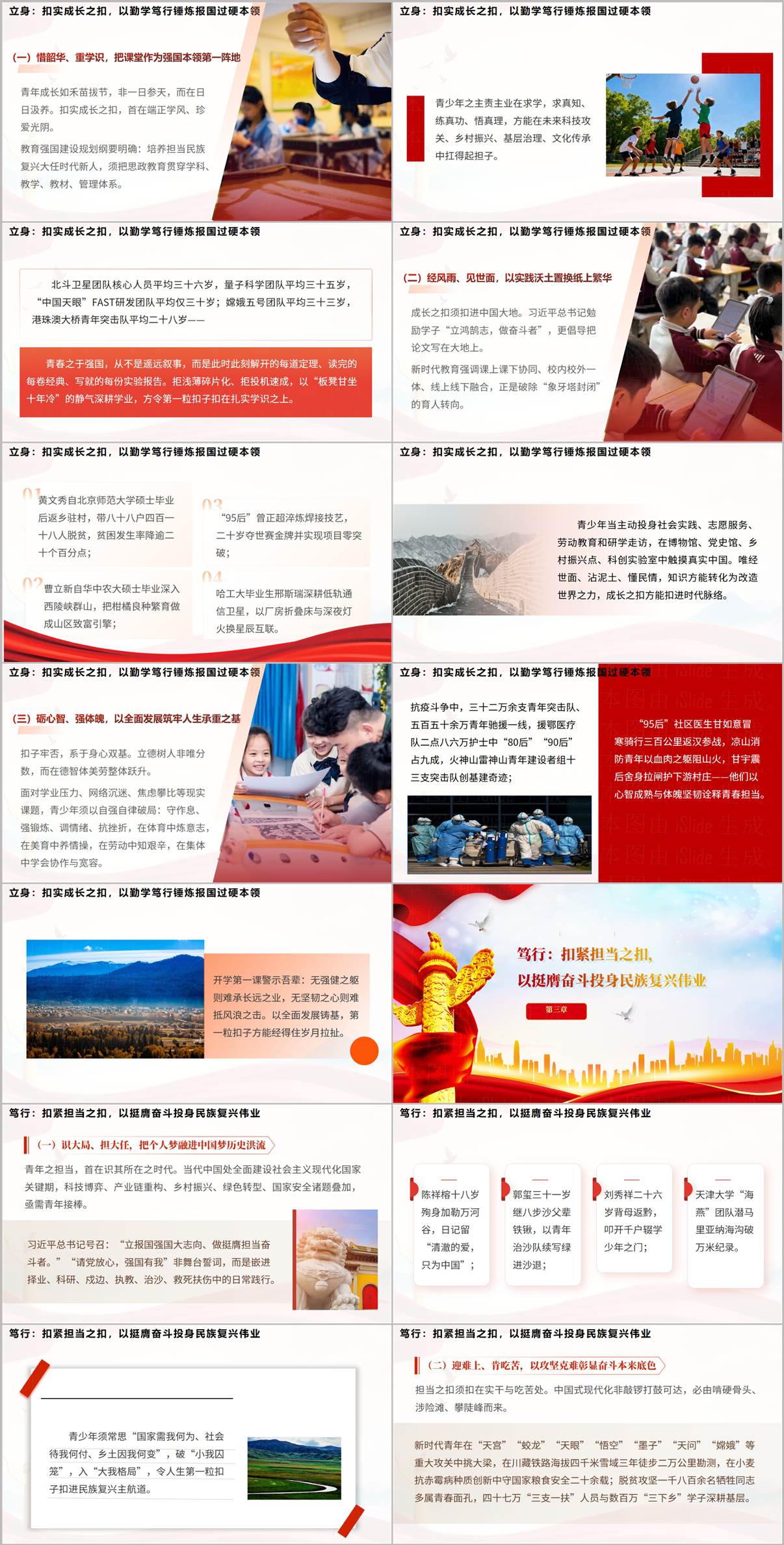 扣好人生第一粒扣子PPT第二章立身扣实成长之扣内容预览