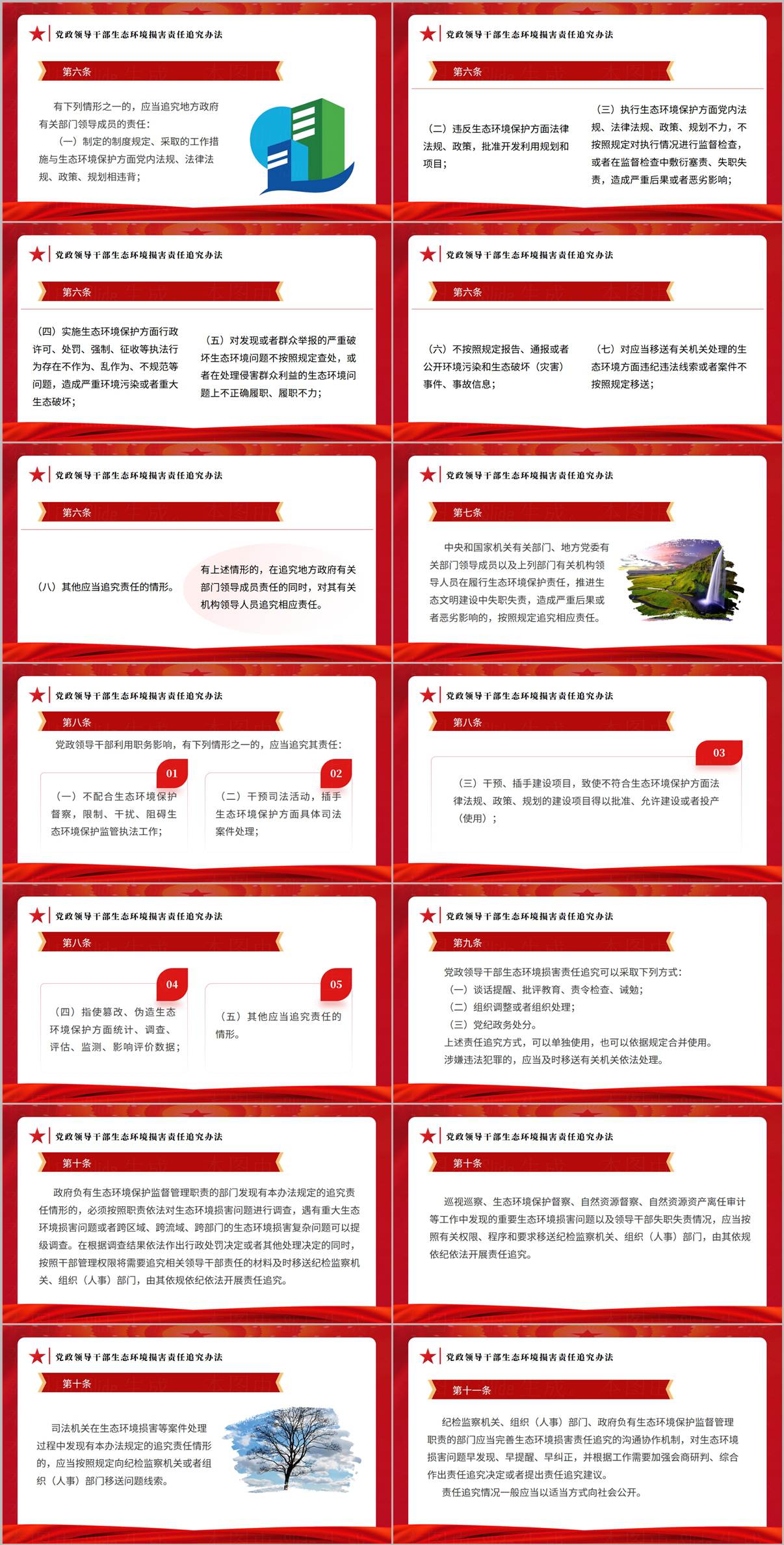 党政领导干部生态问责情形与追责方式PPT幻灯片