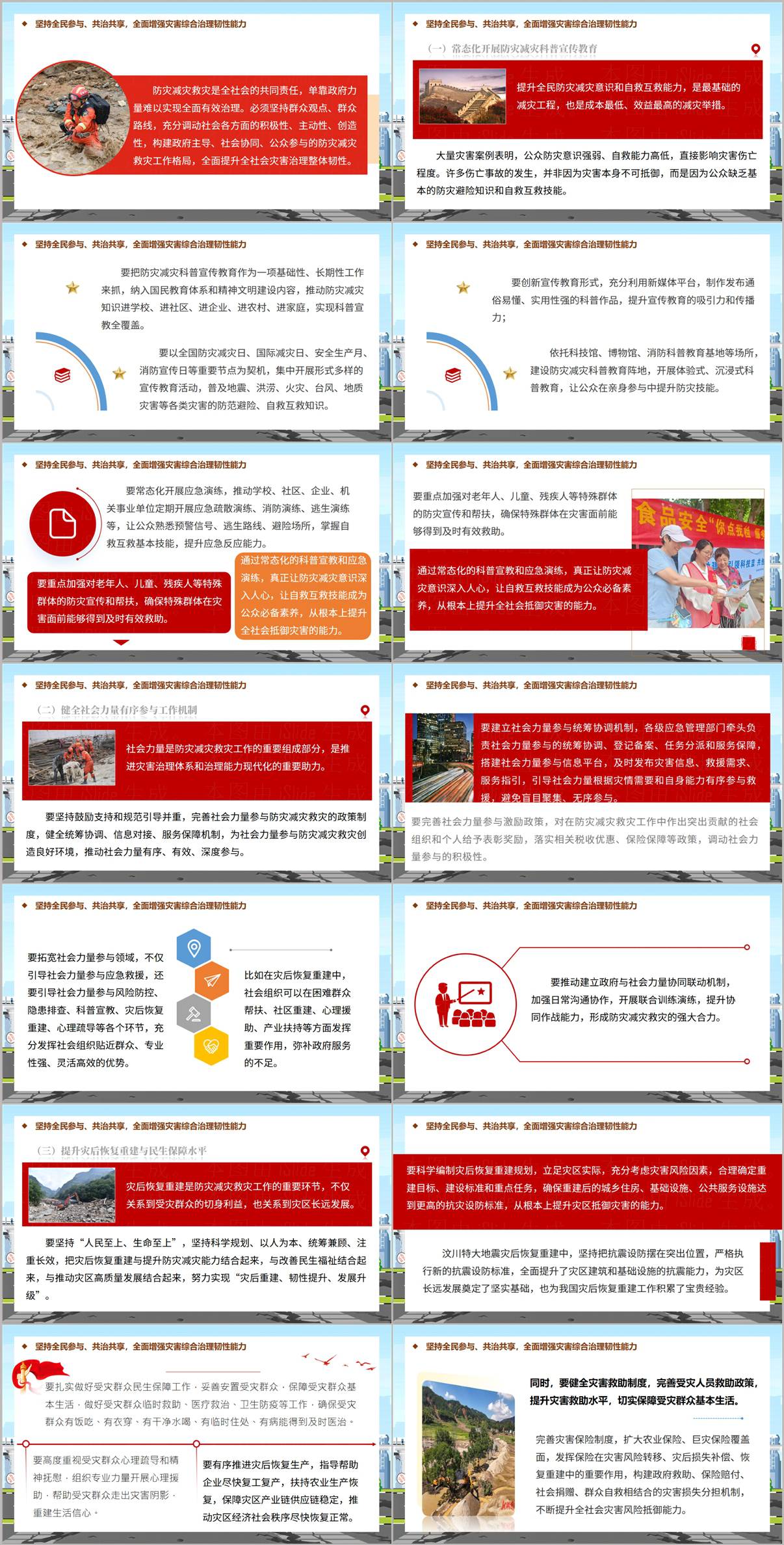 防灾减灾救灾科普宣教社会力量参与课件页