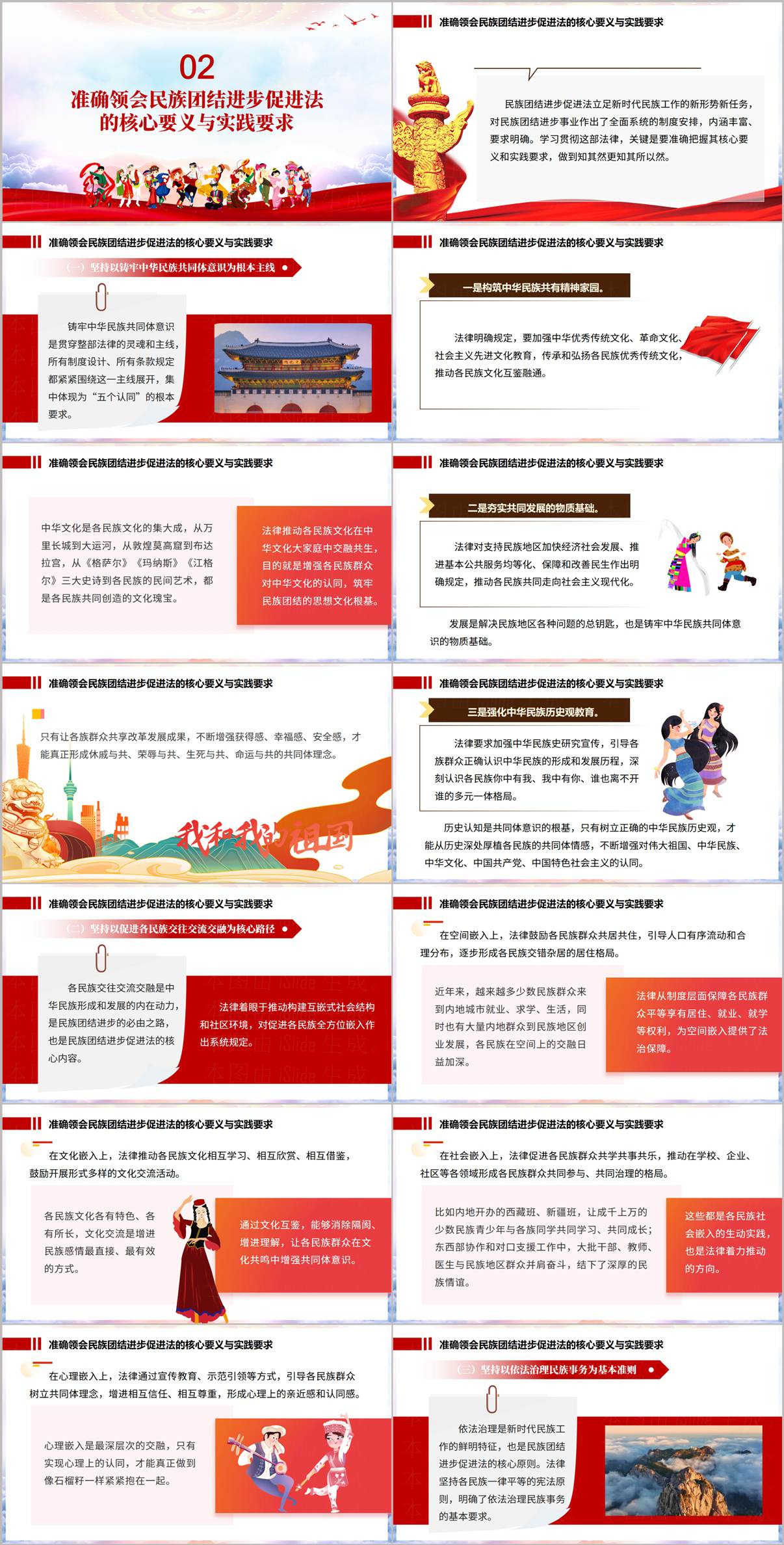 民族团结进步宣传周PPT学习民族团结进步促进法,铸牢中华民族共同体意识专题课件