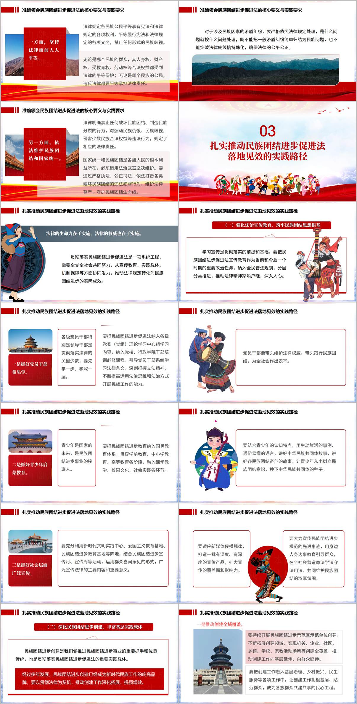 民族团结进步宣传周PPT学习民族团结进步促进法,铸牢中华民族共同体意识专题课件