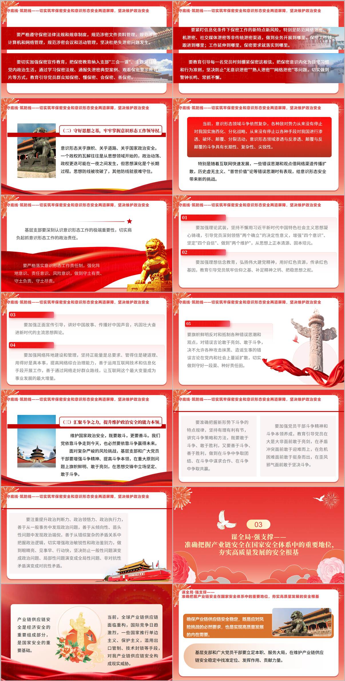 总体国家安全观进支部从保密意识形态到产业链安全党课ppt课件