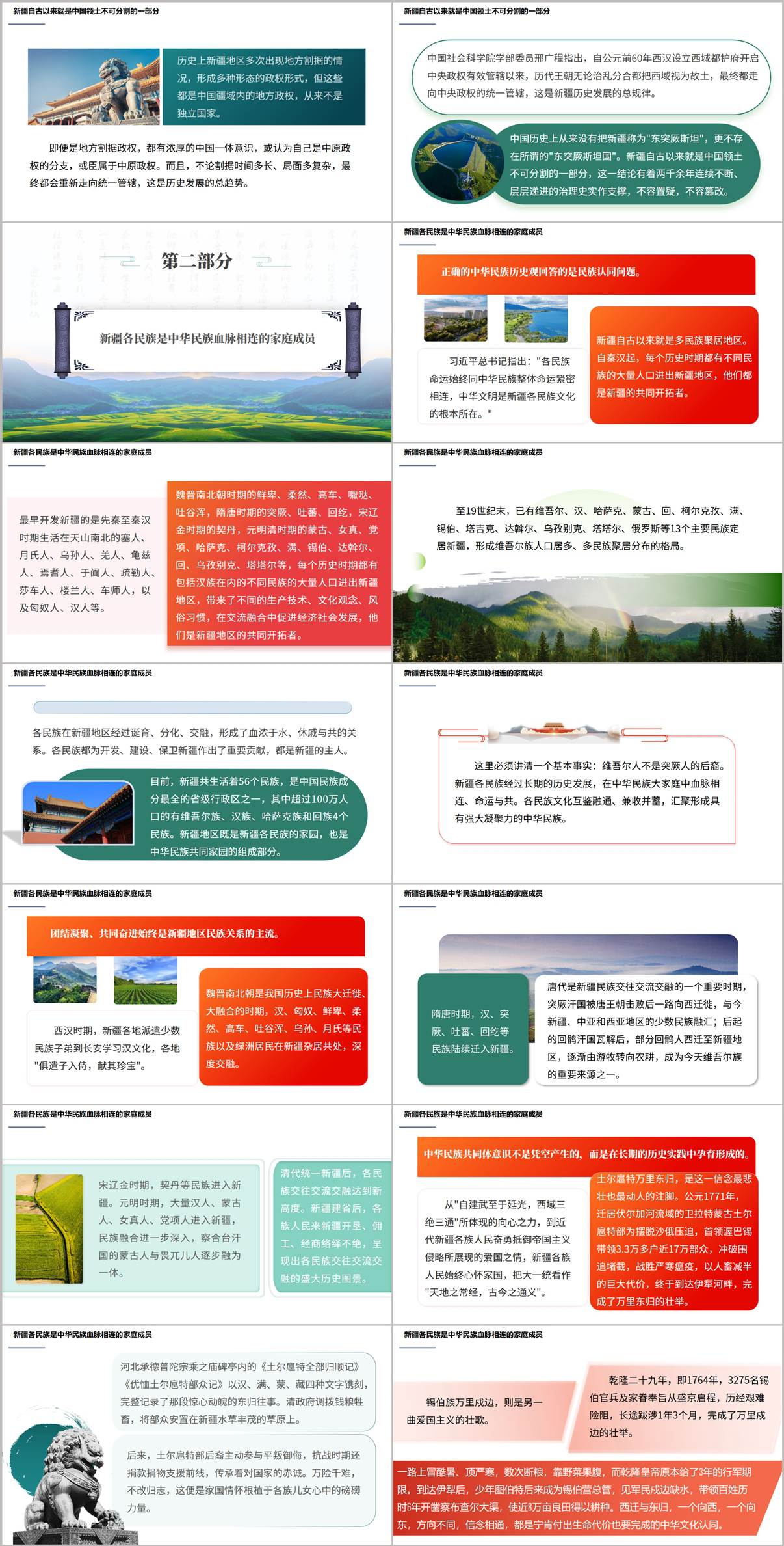 以正确的中华民族历史观书写新疆地区历史PPT新疆通史课件专题